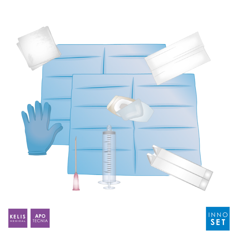 Set de pose du cathéter et préparation branchement immédiat de perfusion | INNOSET