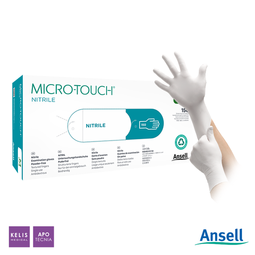 Gants en nitrile Microtouch - Blancs | ANSELL