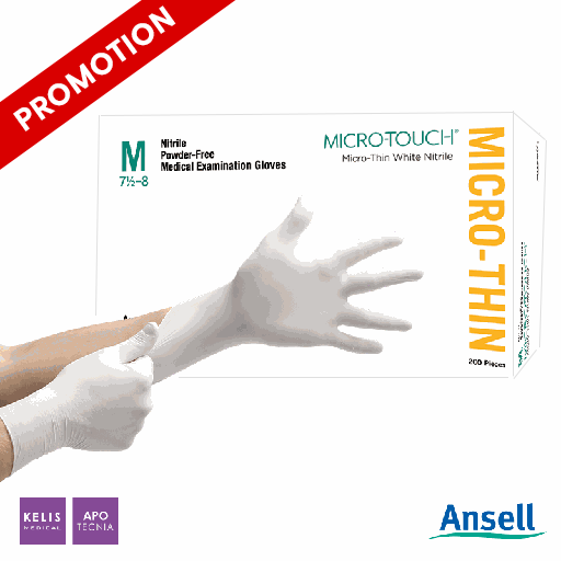 Gants en nitrile Microtouch Microthin - Blancs | ANSELL